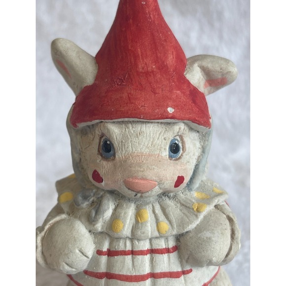 Bunny Rabbit with Santa Hat Handcrafted by Cast Art Industries Christmas Decor - Picture 2 of 7